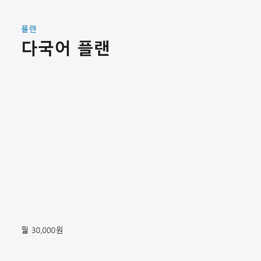 다국어 플랜 이미지