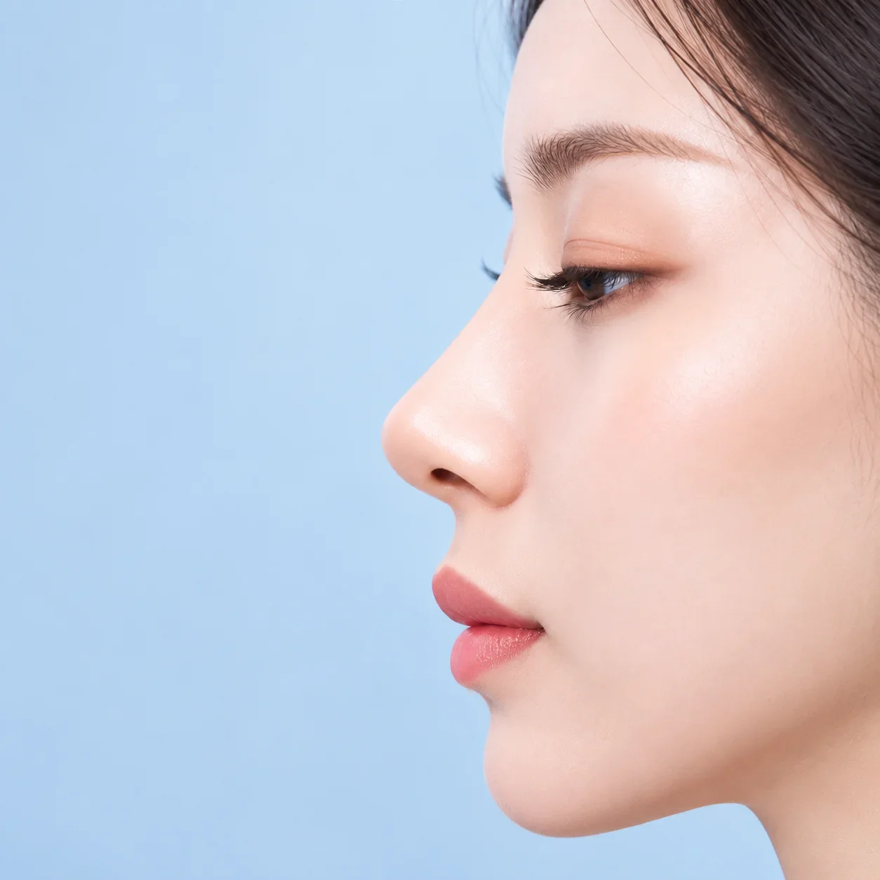 코끝에서 턱끝까지 이어지는 측면 라인
